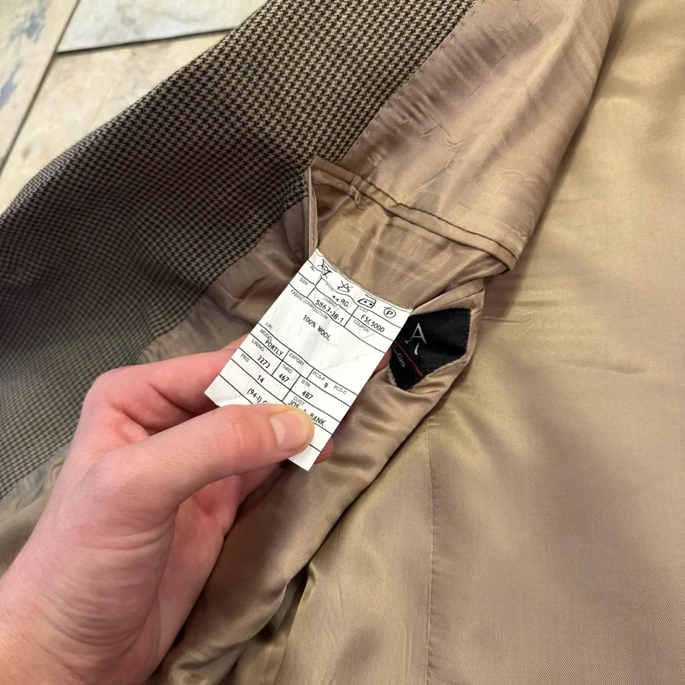 Jos. A Bank 100% Wool‎ Suit Jacket Blazer Beige Size 44R